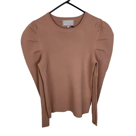 Apparalel Black Puff Shoulder Top - Picture 1 of 13
